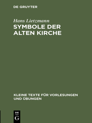 cover image of Symbole der Alten Kirche